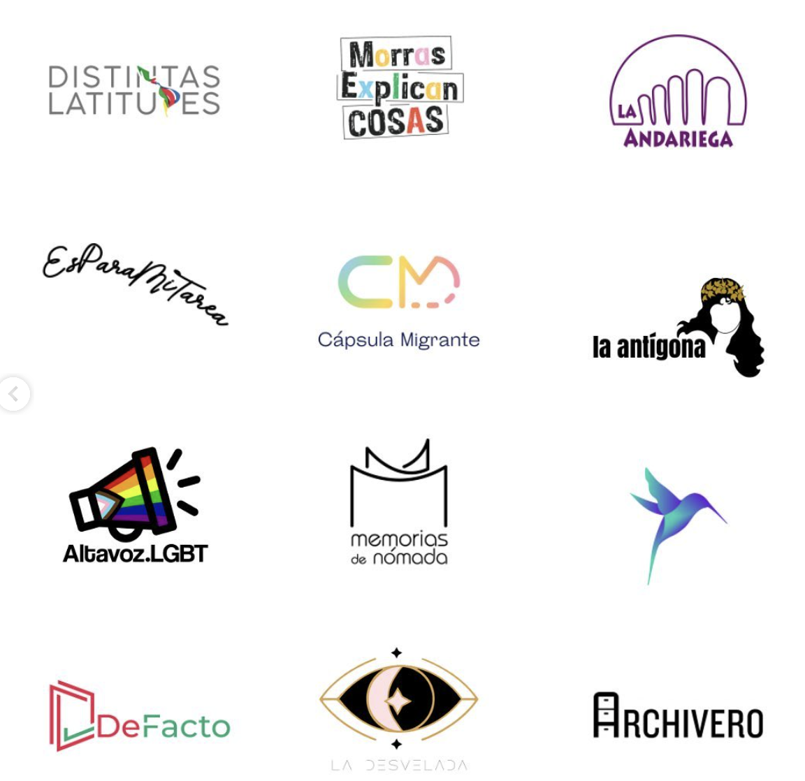 Instagram post showing the logos of the newsrooms that make up the LATAM Coalition. 